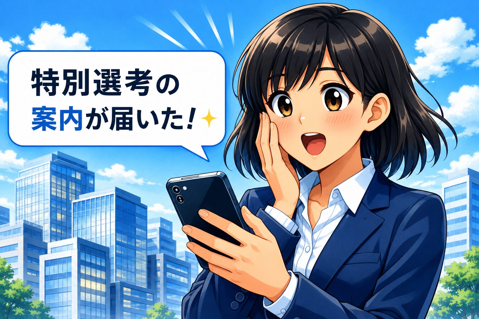 特別選考の案内が届いた。新卒就活